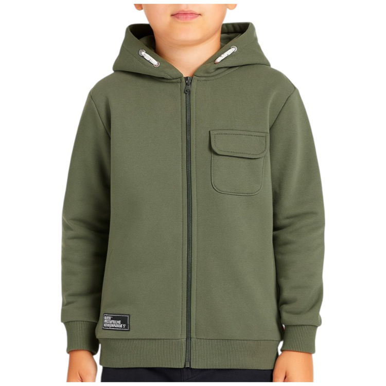 Picture of LLC1260 LEE COOPER KIDS THERMAL ZIP UP JACKET WITH HOODY